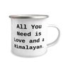 Cute Himalayan Cat 12oz Camper Mug, All You Need is Love and a Himalayan., Reusable Gifts for Cat Lovers, Christmas Gifts