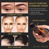 EGLD GOODLY by ELAN Gold Eyebrow Stamp Stencil Kit w/ Bonus Eyebrow Tweezer Included | Perfect for One Step Eyebrow Shaping | Waterproof and Long Lasting Finish, Nearly Black