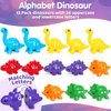 CZTCDP ABC Dinosaur Learning Toys for Toddlers Double-Sided Dinosaurs Matching Game Fine Motor Skills Sensory Toy,13PCS Montessori Preschool Educational Toy Gift for 3+Years Old Boys and Girls