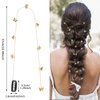 Andibro 4Pcs Butterfly Hair Chain, Long Tassel Hair Chains for Braids, Golden Butterfly Hair Clip Chains Butterfly Hair Accessories for Girls Children Bridal Wedding Accessories