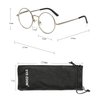 EYE ZOOM Metal Frame Round Reading Glasses with Spring Hinge (Silver, 1.50 Strength)