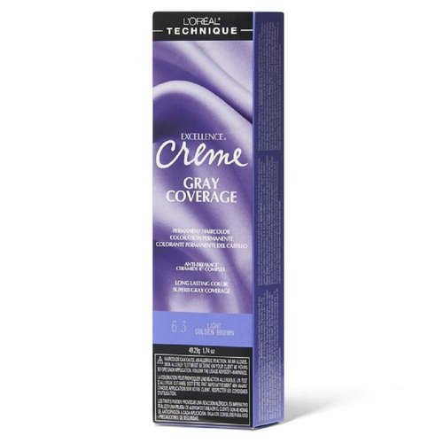 L'Oreal Paris Excellence Creme Permanent Hair Color, No.6.3: Light Golden Brown, 1.74 Ounce