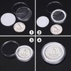 100 Pieces 30 mm Coin Capsules and 5 Sizes (17/ 20/ 25/ 27/ 30 mm) Protect Gasket Coin Holder Case with Storage Organizer Box for Coin Collection Supplies (White)