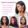 JONAWOON Silk Straight Short Bob Wig Human Hair HD Transparent 13x4 Lace Frontal Straight Bob Wigs Pre Plucked With Baby Hair Natural Hairline 180% Density 14 Inches