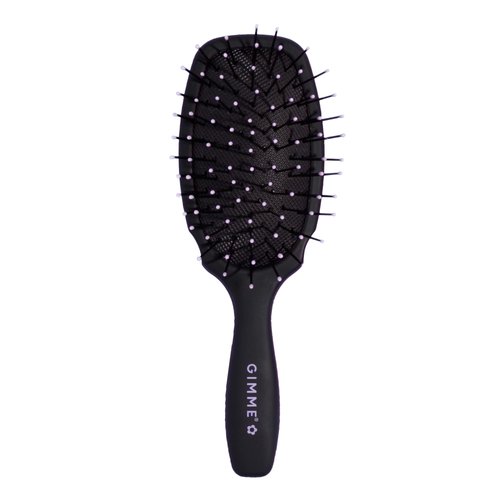 Gimme Beauty - Mini Travel Hair Brush for Thick Hair - Mini Detangler Brush for Thick Hair Types with Anti-Static, Heat-Resistant, & Flexible Nylon Bristles - Bristle Brush for Women, Teens & Girls