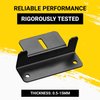 Spartan Power Black Solar Panel Z Bracket Mount - Lightweight Anodized Aluminum Mounting Brackets for RVs, Trailers, Vans, Campers, Boats, Walls, Roof - Set of 4