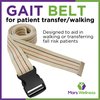 Premium Patient Transfer/Walking Gait Belt with Plastic Quick Release Buckle - Beige 72"L x 2"