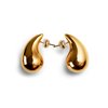 24K Gold Teardrop Earrings for Women Chunky Gold Plated Waterdrop Earrings Trendy Jewelry for Women