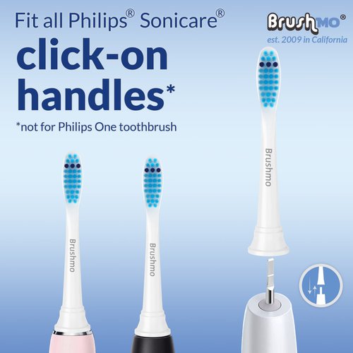 Brushmo Sensitive Replacement Toothbrush Heads Compatible with Sonicare HX6053, 8 Pack