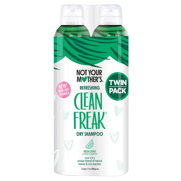 Not Your Mother's Clean Freak Refreshing Dry Shampoo (2-Pack) - 7 oz - Waterless Shampoo Instantly Refreshes Hair Between Washes