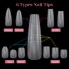 LIONVISON XL Nail Tips Coffin: 16Sizes Guiding Line Nail Tips for Acrylic Nails, 320PCS Full Cover Nail Tips with Positioning Line, Extra Long Nail Extension Tips for Beginners, Full Matte