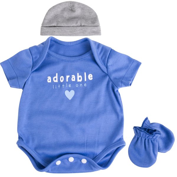 Aori Reborn Baby Dolls Clothes 17 inch Outfit 6 Pcs Blue Clothing Set for 17-20 Inch Realistic Newborn Boy Dolls