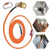 14ft Flip Line 1/2in Diameter,Steel Wire Core Flipline Kit,Tree Climbing Lanyard,Cable Lanyard Kit with Steel Swivel Snap Hook Triple Lock