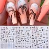 6 Pcs Summer Fun Nail Stickers Decals - SHANRUN Palm Tree Nail Art Stickers Nail Stickers for Nail Art Laser Starfish Beach Tropical Coconut Tree Design Manicure Sliders for Women Nail Art Decorations