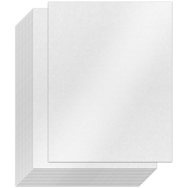 Gondiane White Shimmer Paper,24 sheets Pearlized Coating Cardstock Paper 8.5 x 11 Inches for DIY Cards, Invitations,Scrapbooking,Certificates and Other Crafts(250gsm/92lb)