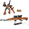 WULOBOOI 98K Gun Building Blocks Set, 2 in 1 DIY Assembling Gun or Mech Model, 366 Pieces Bricks Collectible Military Weapon Toy Set Gift for Boys Adult or Firearm Fans