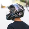 TCT-MOTORPARTS Full Face Helmet DOT Adult Pink Black Butterfly Motorcycle Motocross Flip Up Helmet for Women Men (Medium)