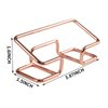 Desktop Business Card Holder, Metal Business Card Holder Display, Business Card Stands for Desk, 4 Pack, Rose Gold