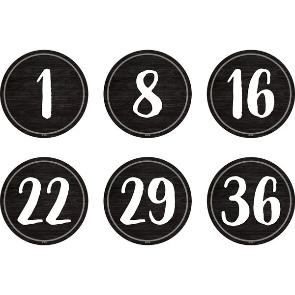Spot On Floor Markers: Modern Farmhouse Numbers 1-36 - 4" (TCR77531)