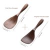 MIGAKU HOME Black Walnut Wooden Cooking Spoons Set - 1 Flat + 1 Angled Rice Scooper, Durable & Eco-Friendly for Cooking & Serving - Perfect for Kitchen Enthusiasts and Gourmet Lovers