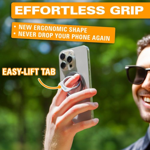 Scooch Magnetic Phone Ring Holder for MagSafe Phone Grip [MagRing 2.0], Magnetic Ring with Adjustable Stand, Strong Magnets, for iPhone 15/14/13/12, Compatible with MagSafe Accessories