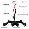 SAMSFX Fishing Wader Boot Hanger Hanging Strap Belt with Swivel Hook (Plastic Hook, Red)