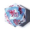 DND Dice Sharp Edge Dice Polyhedral Dice Mini Planet Dice Dungeons and Dragons Dice Handmade Dice Set PEACHY GALAXY (FUJI LAKES)