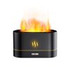 SVECKE Flame Aroma Diffuser with Flame Light, Mist Humidifier Aromatherapy Diffuser with Waterless Auto-Off Protection for Spa Home Yoga Office Bedroom (Black)