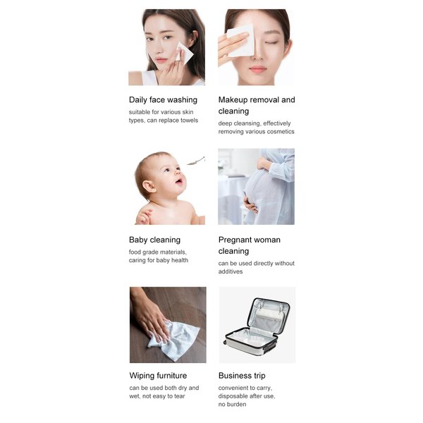 Simple & Pleasant Disposable Face Towelettes,makeup remover dry wipes