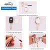 EKALA for Honda Key Fob Cover with Keychains Lanyard, 4 Buttons Soft TPU Keys Shells Girly White Key Fob Protector Compatible with Honda Accord Accord Crosstour Civic CR-V Pilot Element(Hod-4R)