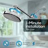 SparkPod Round Rain Shower Head with Shower Head Extension Arm - High Pressure Rain - Luxury Modern Look - No Hassle Tool-less 1-Min Installation (11" Shower Arm Extension, Luxury Polished Chrome)