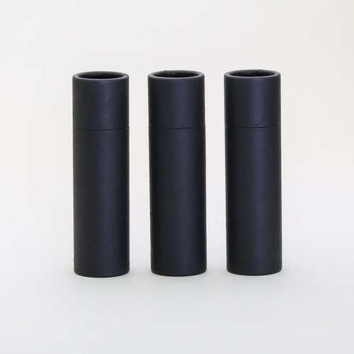 1.5 OZ Black Kraft Paperboard Lip Balm/Salve/Cosmetic/Lotion Tubes (50)