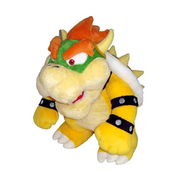 Little Buddy Super Mario All Star Collection 1423 Bowser Stuffed Plush, 10",Multi-Colored