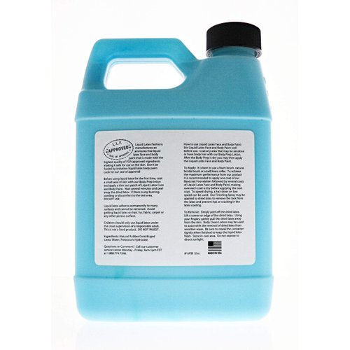 Liquid Latex Fashions Ammonia Free Liquid Latex Body Paint - 32oz Teal