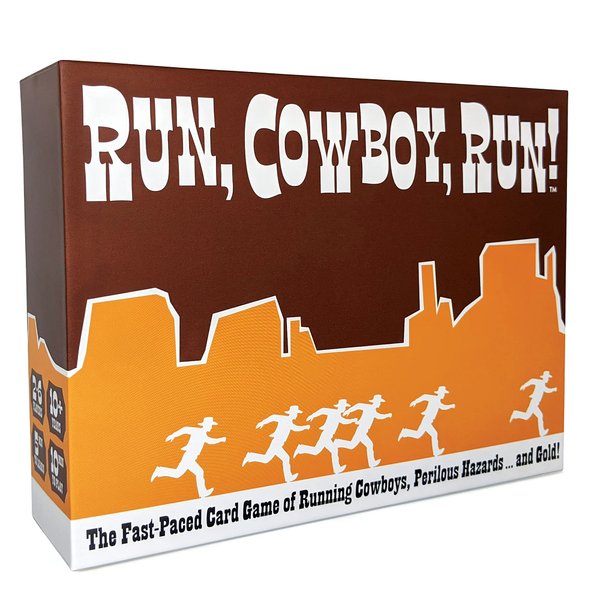 Run, Cowboy, Run! The Fast-Paced Card Game of Running Cowboys, Perilous Hazards ... and Gold! Ages 10 Plus, Family Friendly, 2-6 Players