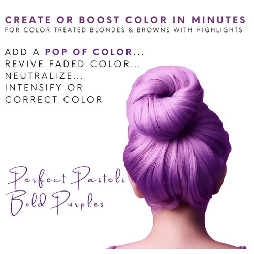 Watercolors Base Drops, Temporary Hair Dye Color Booster, Cruelty-Free, 4 oz - PURPLE