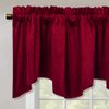 StangH Kitchen Red Scalloped Valance - 18 Inches Stylish Home Decor Thermal Curtain Tiers Room Darkening Velvet Drapes with Rod Pocket for Dining Room/Bay Window/Bedroom, 52 x 18-inch, 1 Piece