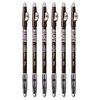 Ruby Kisses GoBrow Eyebrow Pencil, Sharpenable, Longwear, Long Lasting Eyebrow Wooden Pencil for Natural-Looking Brows 6 PACK (Dark Brown)