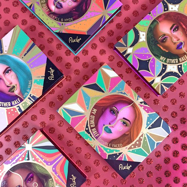 Rude - My Other Half Duo Shade Face Palette - Yin & Yang