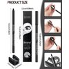 LYSdefeu 2Pcs Black Waterproof Smudge-proof Gel Eyeliner Pencil, Fade-Proof Eye Liner Pencil Soft Smooth Easy-to-Sharpen Pencil for Women Cat Eye/Smoky Eye Makeup with Pencil Sharpener