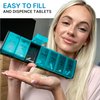 Extra Large Pill Organizer - XXL Vitamin Holder for Weekly Supplements - Double Sided Pill Box 7 Day with Big AM PM Compartments Huge Daily Medicine Dispenser 2 Times a Day Reliable and Easy-to-Use