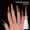 ASMAYSA Gold Cat Eye Gel Nail Polish, Magnetic Gold Glitter Polish for Nails, Long Wear Shiny Reflective Nail Polish for Women, Gold UV Gel Nail Polish, Gel Design Nail Polish, 10ML