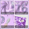 Avezano Sweet 16 Birthday Banner Glitter Purple Diamonds Sweet 16 Party Decorations Sweet 16 Backdrop for Girls' Sweet 16 Birthday Sweet Sixteen Party Supplies 70.8 x 43.3 Inch