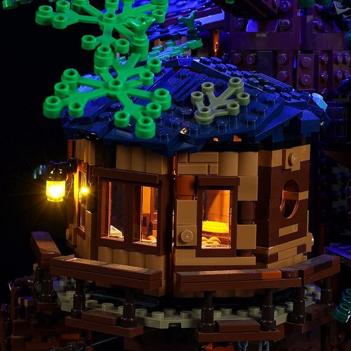 [ONLY Light Kit Included] - LED Light kit for Tree House, Lighting for LEGO 21318 Building Blocks Model