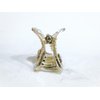 Generic Small gold metal triangle hair claw clip with crystals