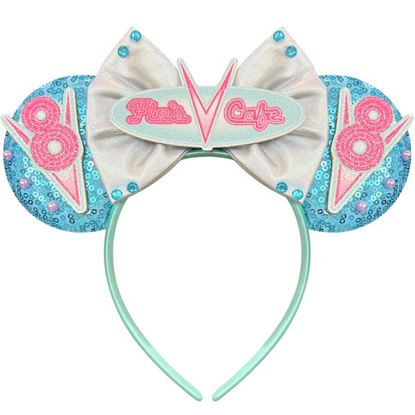 Bolonar Mouse Ears Headband for Women Blue Mouse Ears Headband Park Mouse Ears for Adult