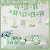 Sabary 12 Pcs Sage Green Gold Happy Birthday Decoration Gold Honeycomb Centerpieces Party Supplies Balloon Crown Paper Centerpiece Table Decorations Royal Table Centerpieces for Men Women Party