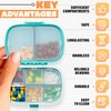 Travel Pill Organizer - 2 Pack 8 Compartments Daily Pill Box to Hold Vitamins Medicine Holder Medication Organizer Pill Container Box - Small Pill Container for Pocket Purse