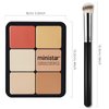 LSxia 12 Colors Cream [Blush+Contour+Concealer+Highlighter] Makeup Palette for Cheeks - Multi-functional Makeup Palette with Brush, Natural Matte Long Wearing, Waterproof Blendable Face Makeup Palette (#05)