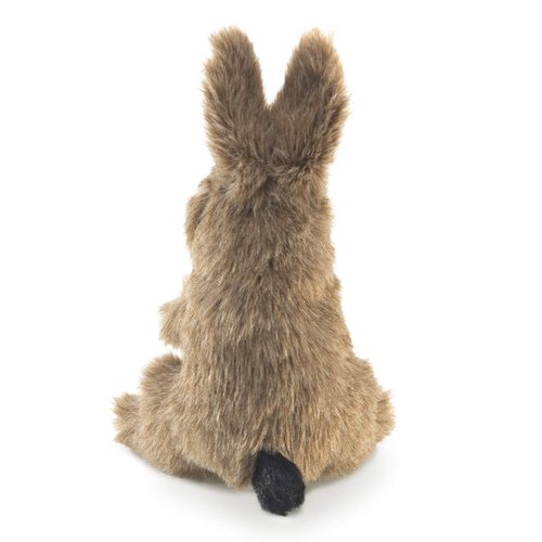 Folkmanis Mini Jack Rabbit Finger Puppet, Brown, 1 EA